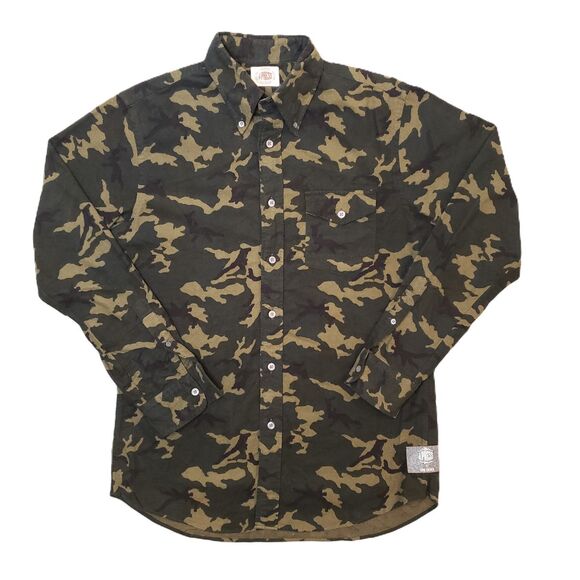 Todd Snyder Other - J.Press Todd Snyder Camo Chamois Shirt Mens M Olive Green Streetwear